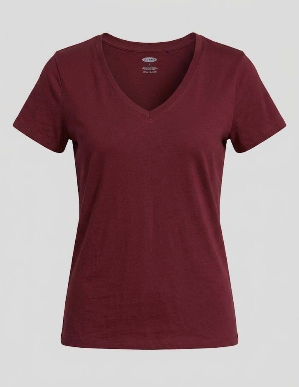 Emerson Women's V-Neck burgundy red Short Sleeve T-Shirt Small